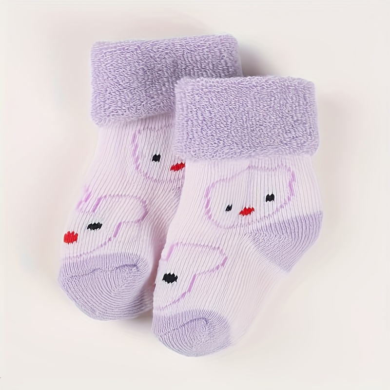 Chaussettes thermiques en coton pour bébé, 5 paires/ensemble