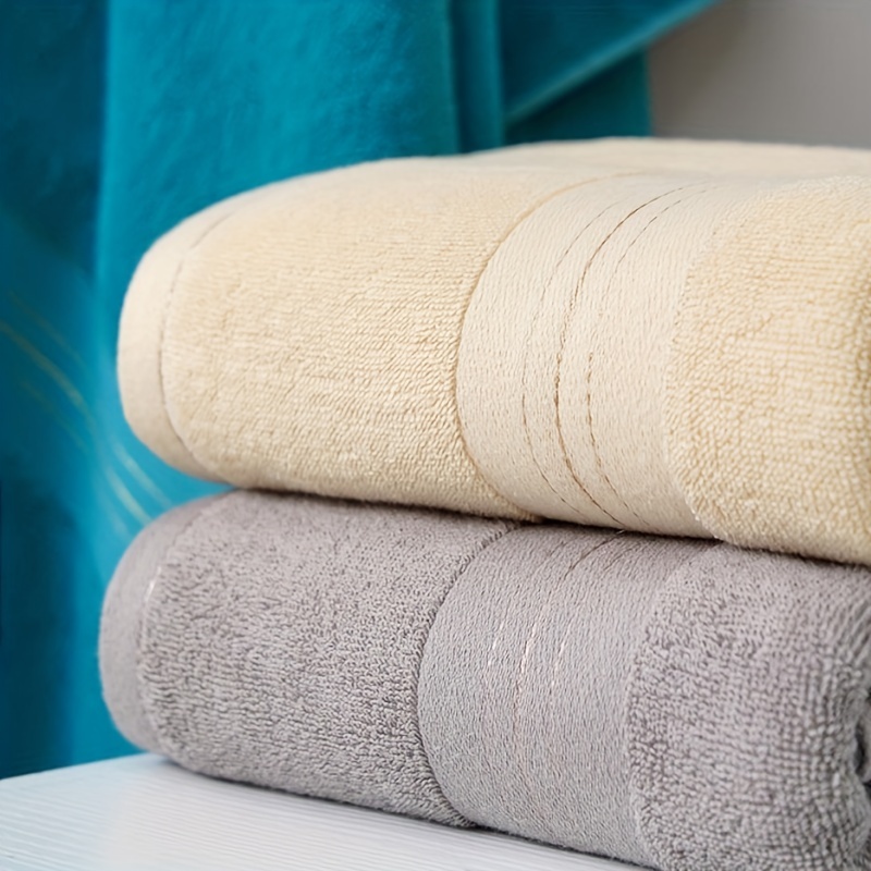 Solid Color Bath Towel Highly Absorbent Towels For Body - Temu