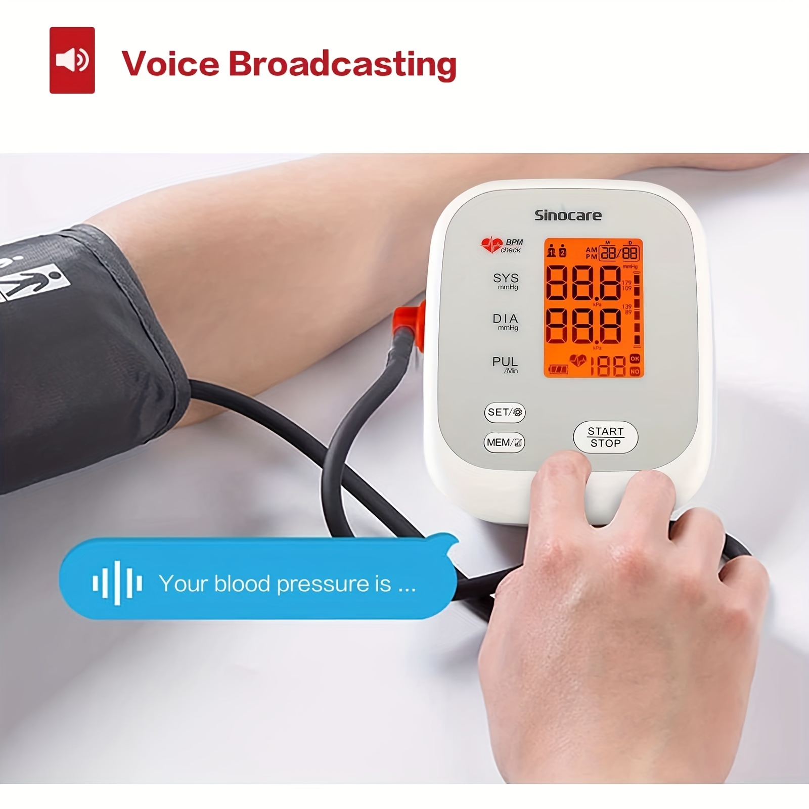 Accurate Blood Pressure Monitor With Heartbeat Detection - Temu