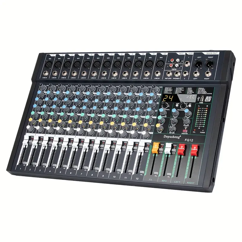 Depusheng FG12 Console de mixage audio professionnelle Carte