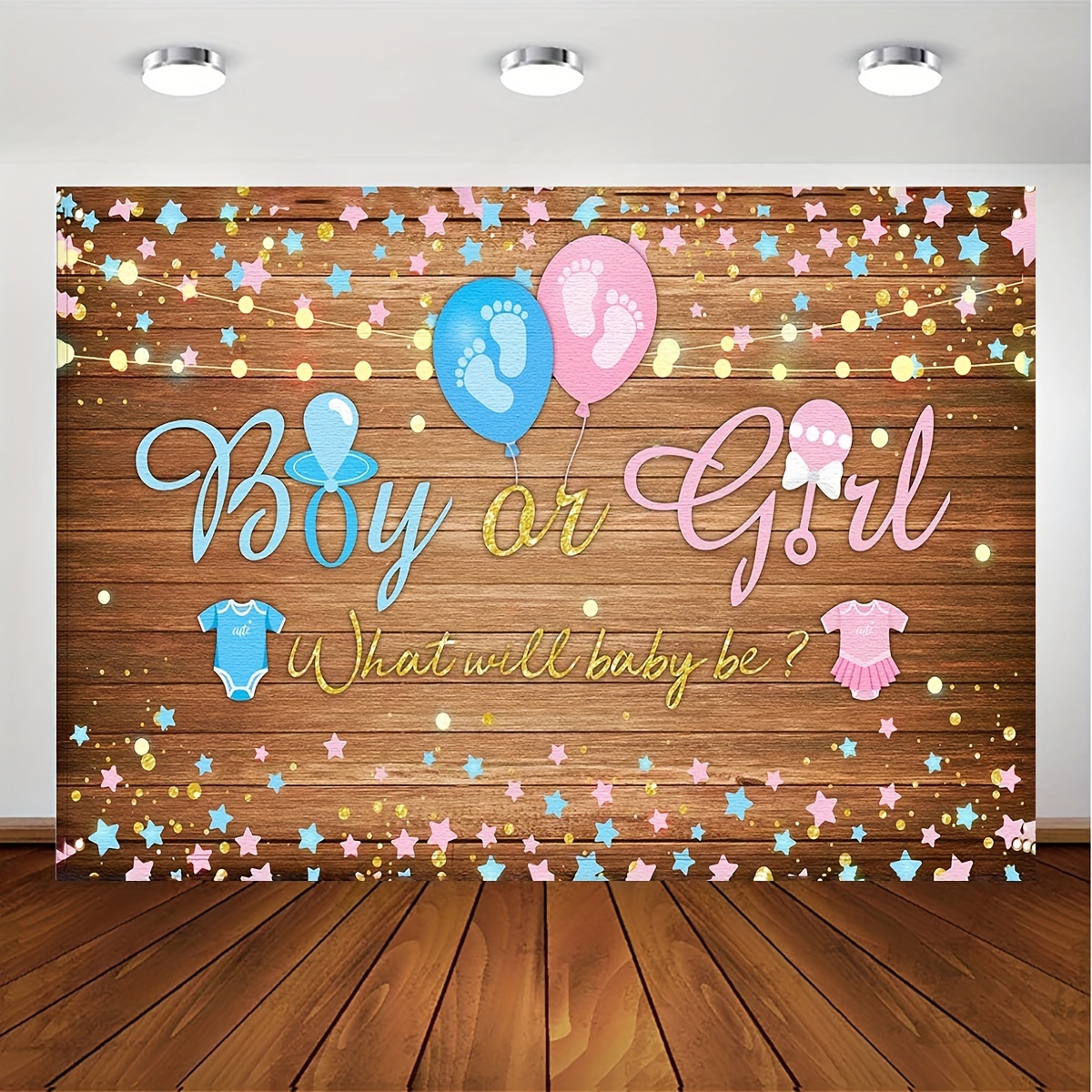 Gender Reveal Party Supplies Gender Reveal Backdrop Boy Girl - Temu