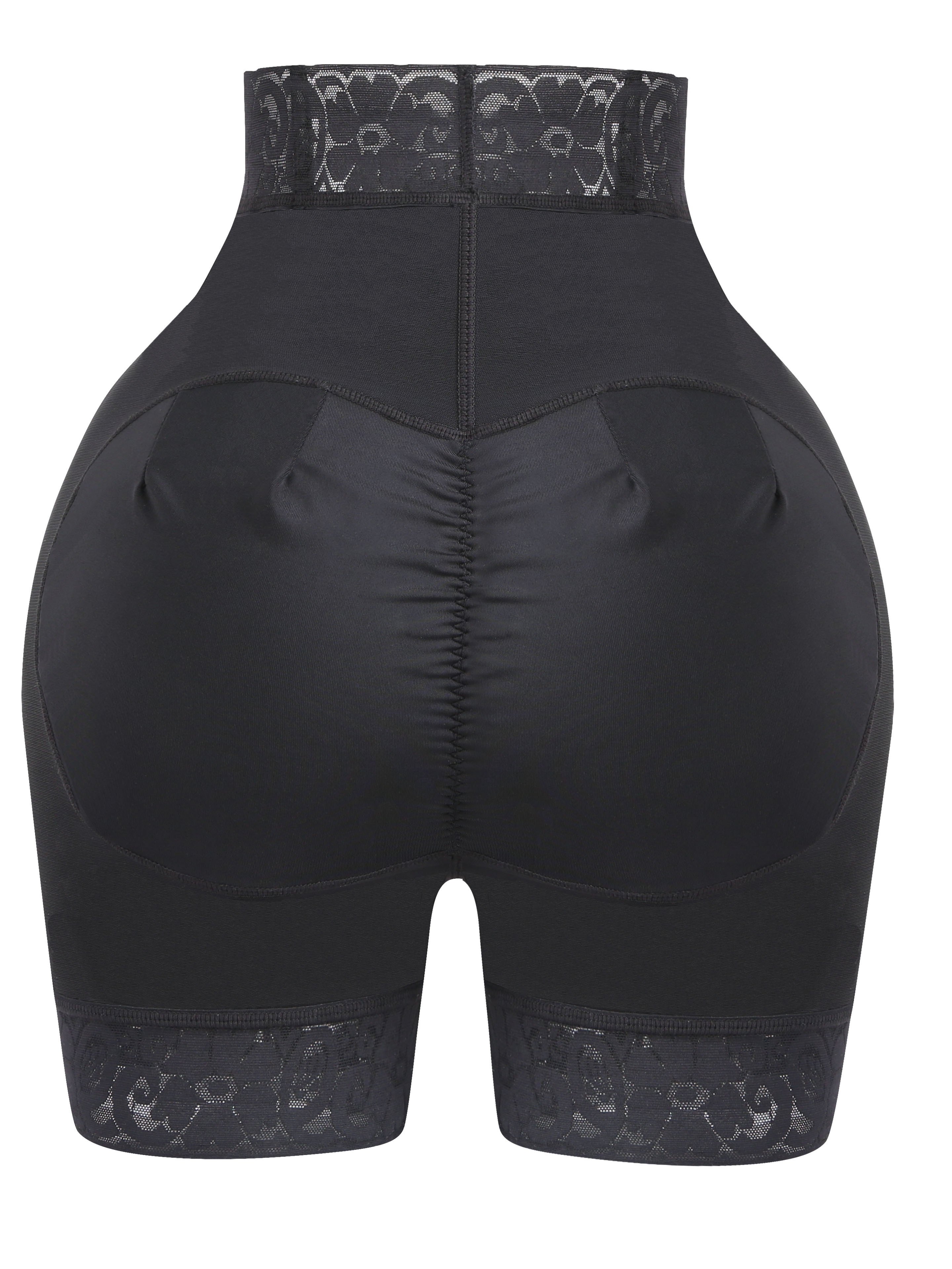 Light shapewear shorts with lace trim - Black - Sz. 42-60 - Zizzifashion