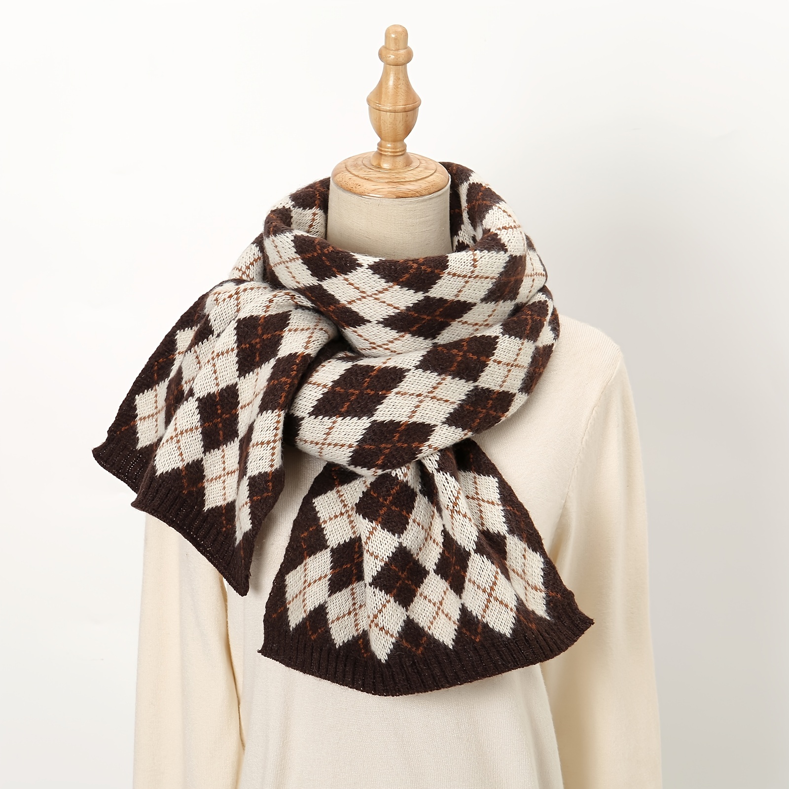 Long Red Scarf Christmas Year Style Women