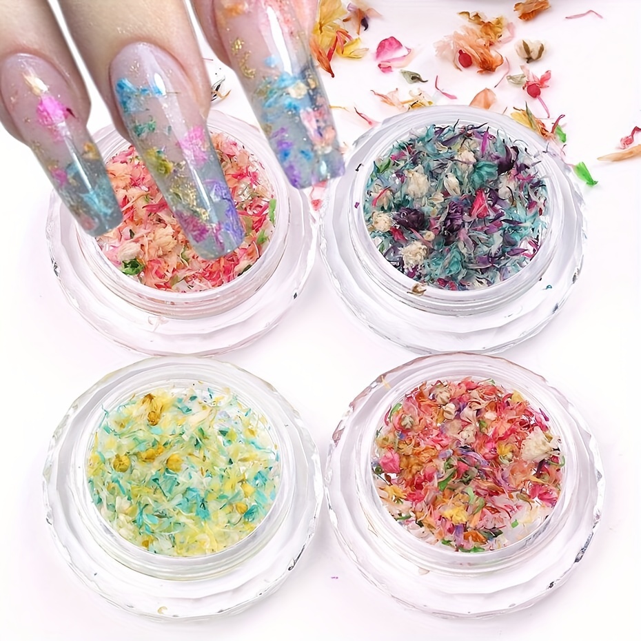Nail Dried Flowers 3d Nail Floral Art Decor Design Natural Dry Diy Tips  Manicure
