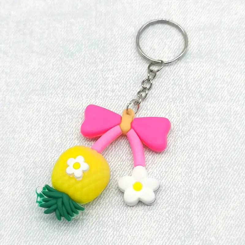 Cute Fruit Candy Color Key Chain For Girls Key Ring Key Clip - Temu