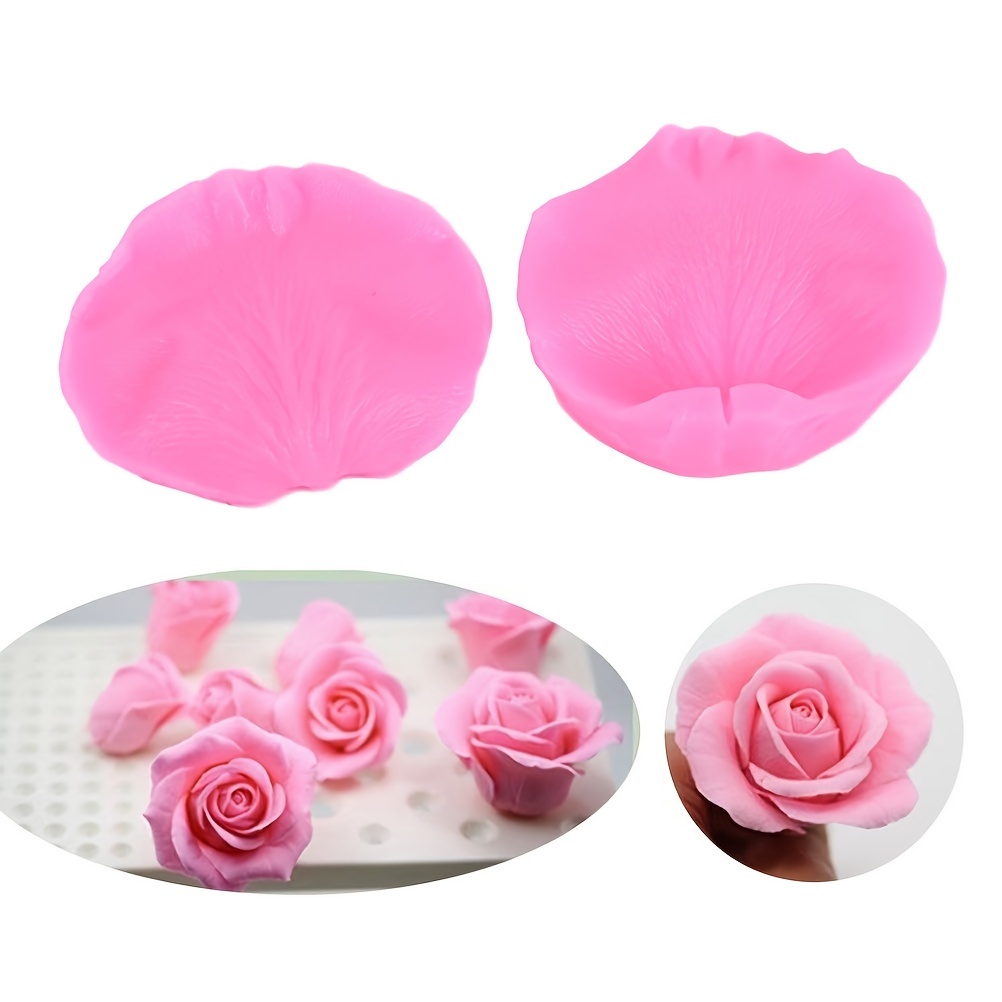 6pcs, Rose Fondant Molds - Plastic Flower Petals for Gum Paste and Cookie  Decorating - Kitchen Gadgets and Accessories for Home Baking