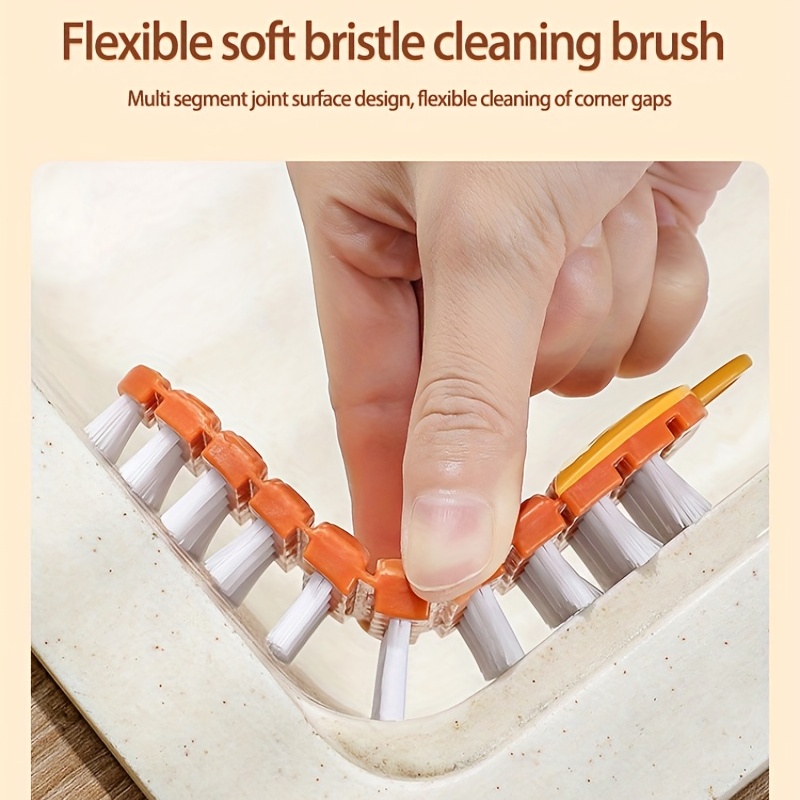 Carrot Shaped Multifunctional Bendable Fruit And Vegetable Cleaning Brush