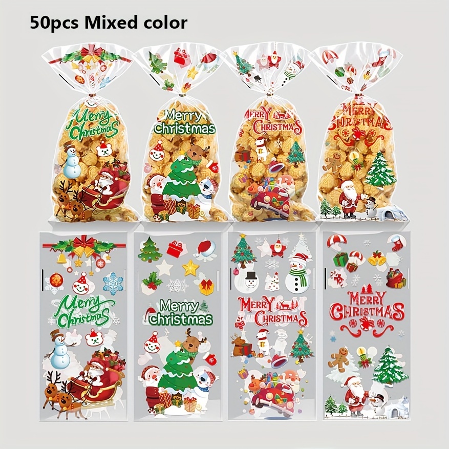 Christmas Santa Claus Snowflakes Xmas Packaging Pouch - Temu