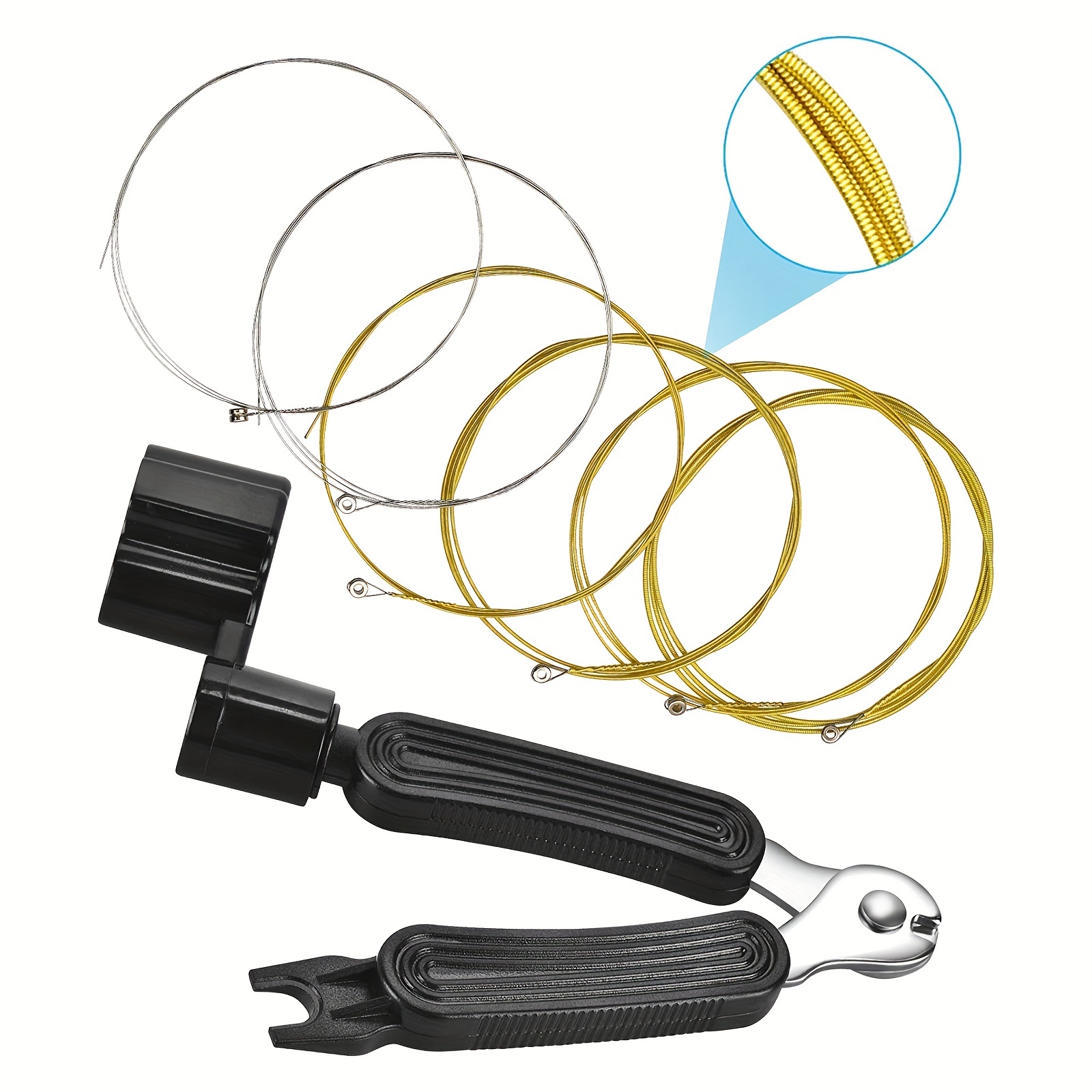 Premium Acoustic Guitar String Kit With String Winder, Cutter, And Bridge  Pin Puller - Enhance Your Sound And Playability - Temu Australia