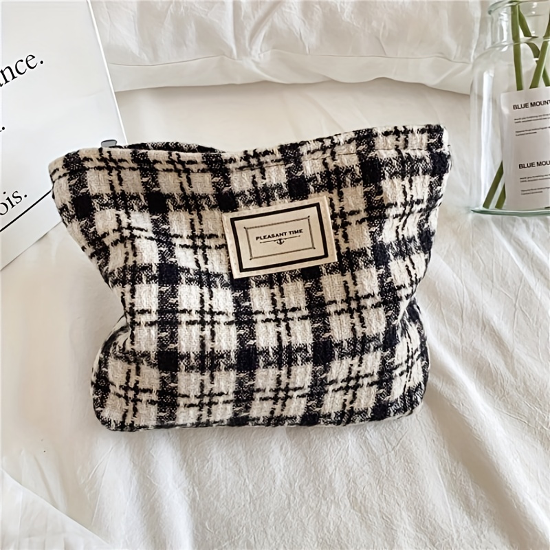 Large Canvas Makeup Bag Zipper Travel Toiletry Organizer