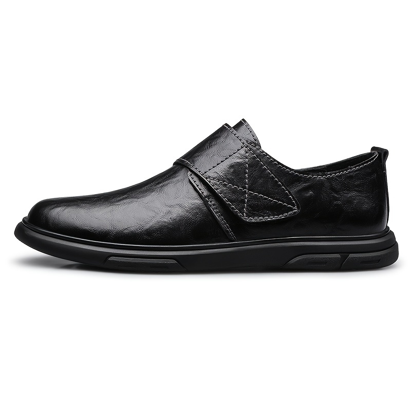CLOHOO Men's Leather Outdoor Loafer Shoes