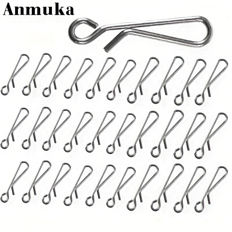 Fishing Line Hook Connector Metal Swivel Ring Pin Fishing - Temu