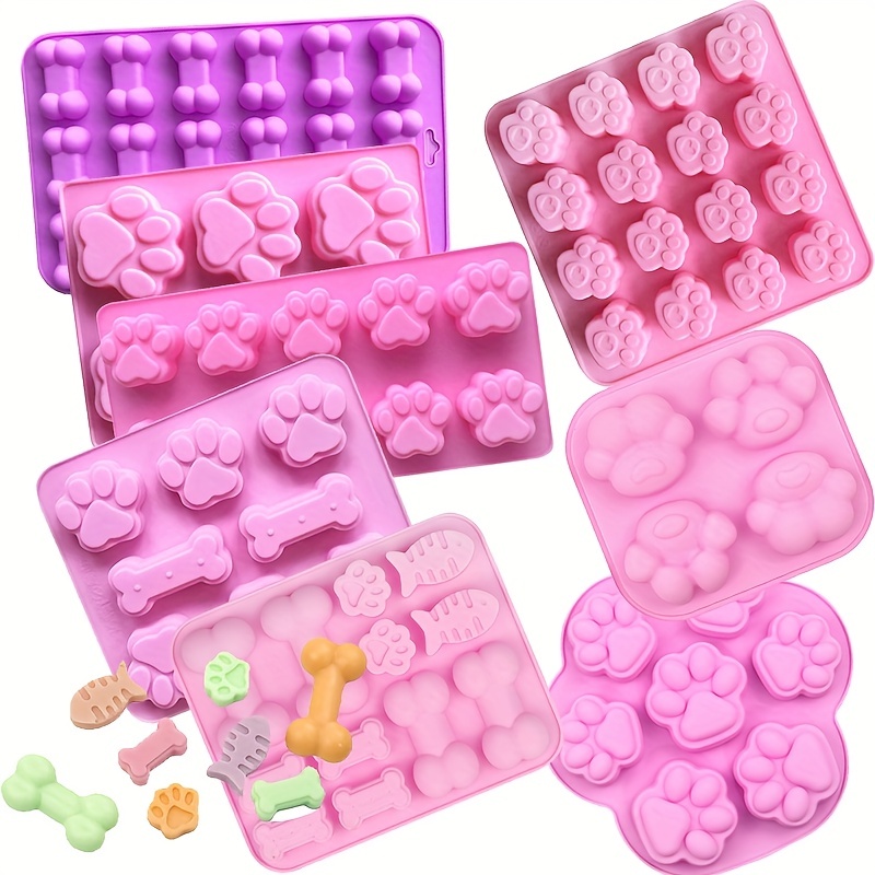 Mini Food Grade Silicone Molds Candy Chocolate Mold Jello & Ice Cube Tray  Diy Backing Tool (pink) Mini Silicone Molds Candy Mold Chocolate Mold Jello