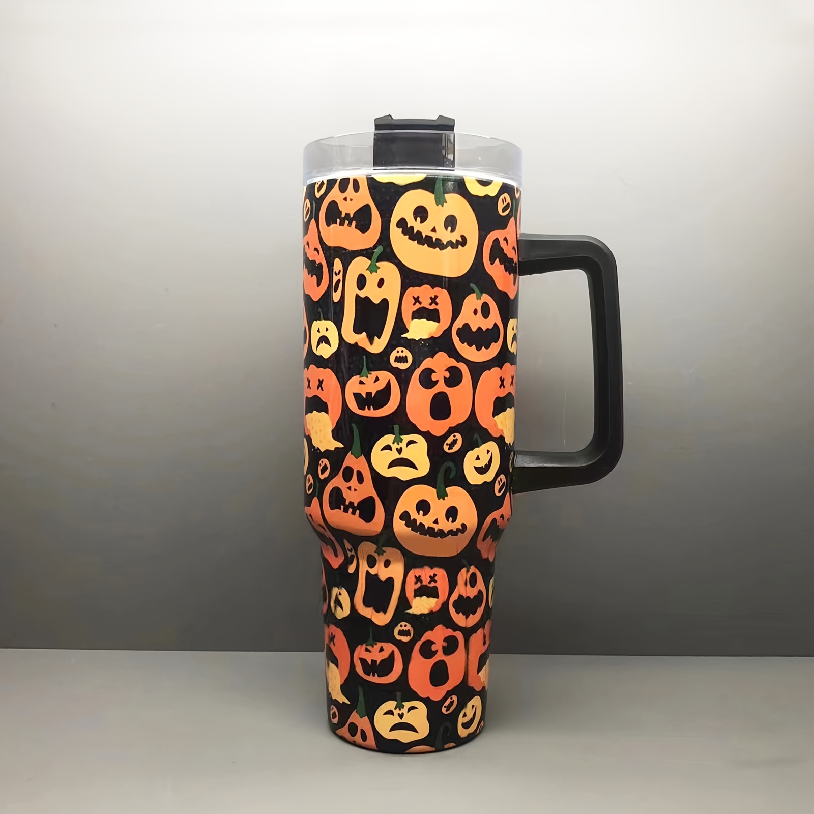 40oz Halloween with Scary Pumpkin Tumbler, Straw & Handle - Perfect for  Car, Home & Office Use - Birthday Gift Idea! in 2023