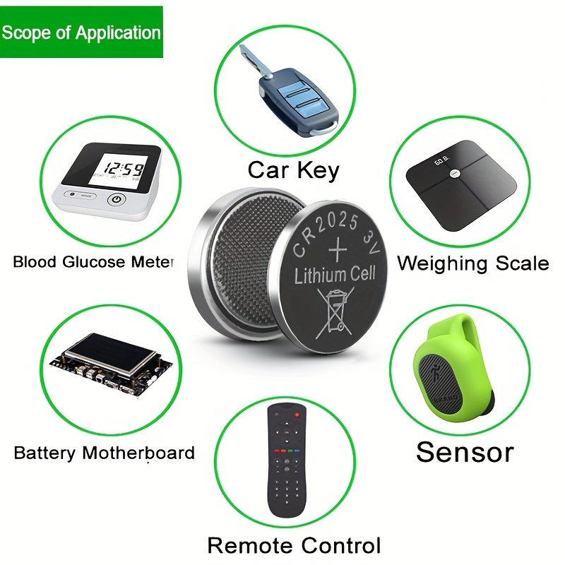 Cr2025 3v Lithium Coin Cells Button Battery Br2025 Dl2025 - Temu