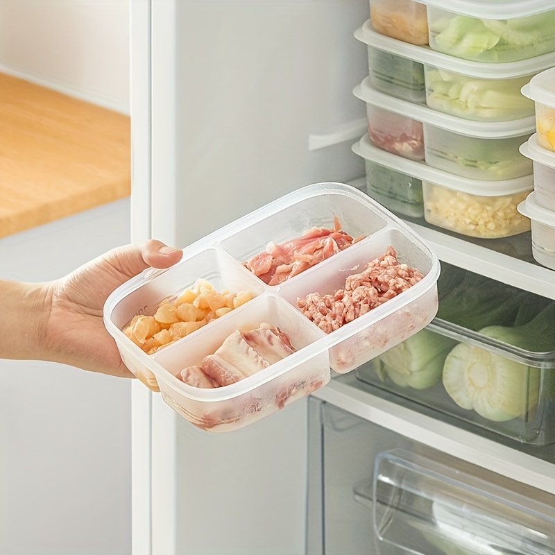 Refrigerator Storage Box Kitchen Transparent With Lid Rectangular Fruit  Vegetable Preservation Box Microwaveable Food Containers