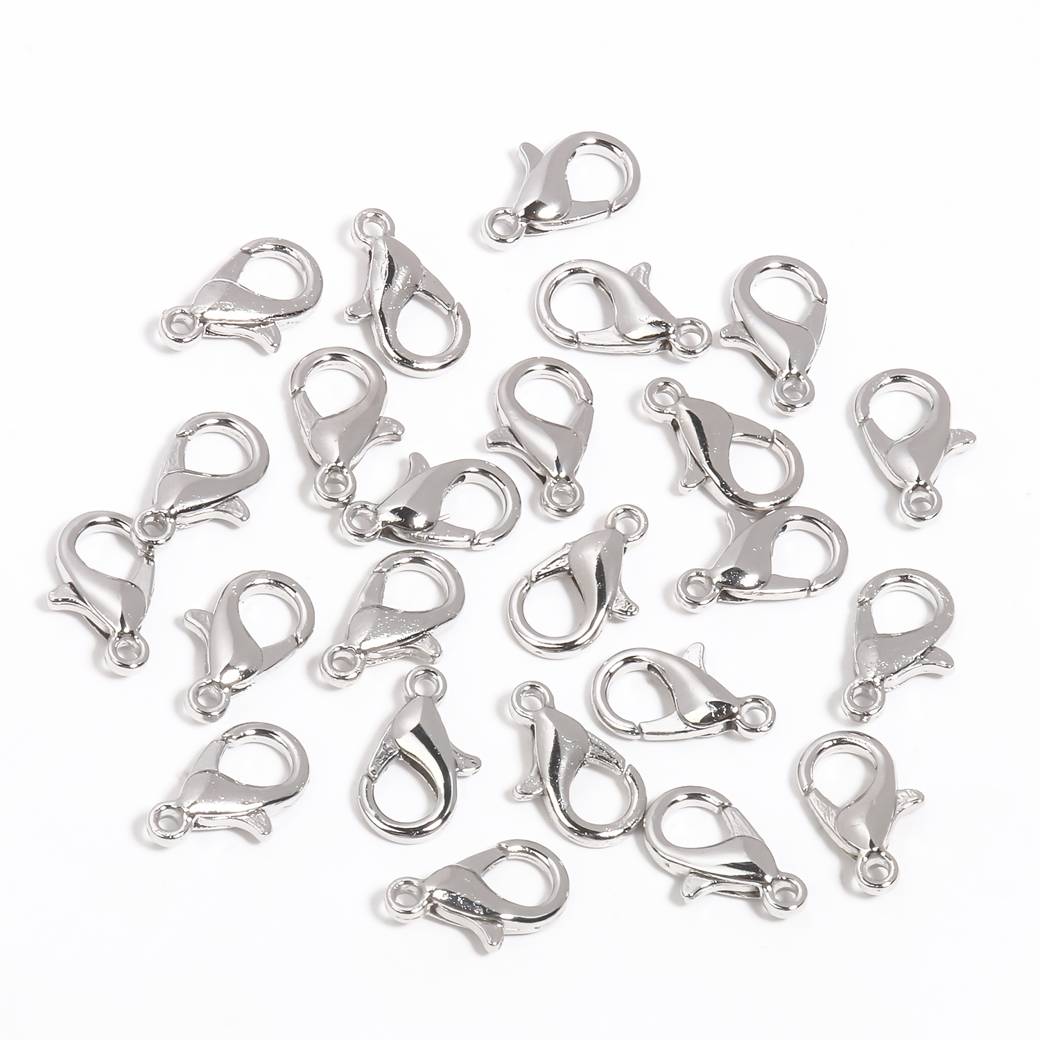 10pcs Silver Plated Lobster Clasps For Bracelets Necklaces DIY Hooks Chain  Closure Accessories For Jewelry Making