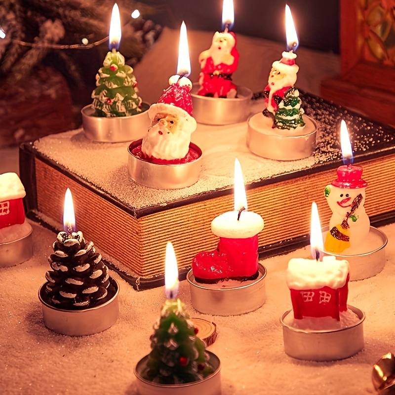 3pcs/set Velas Decorativas Navidad Adornos Festivos Mini - Temu Chile