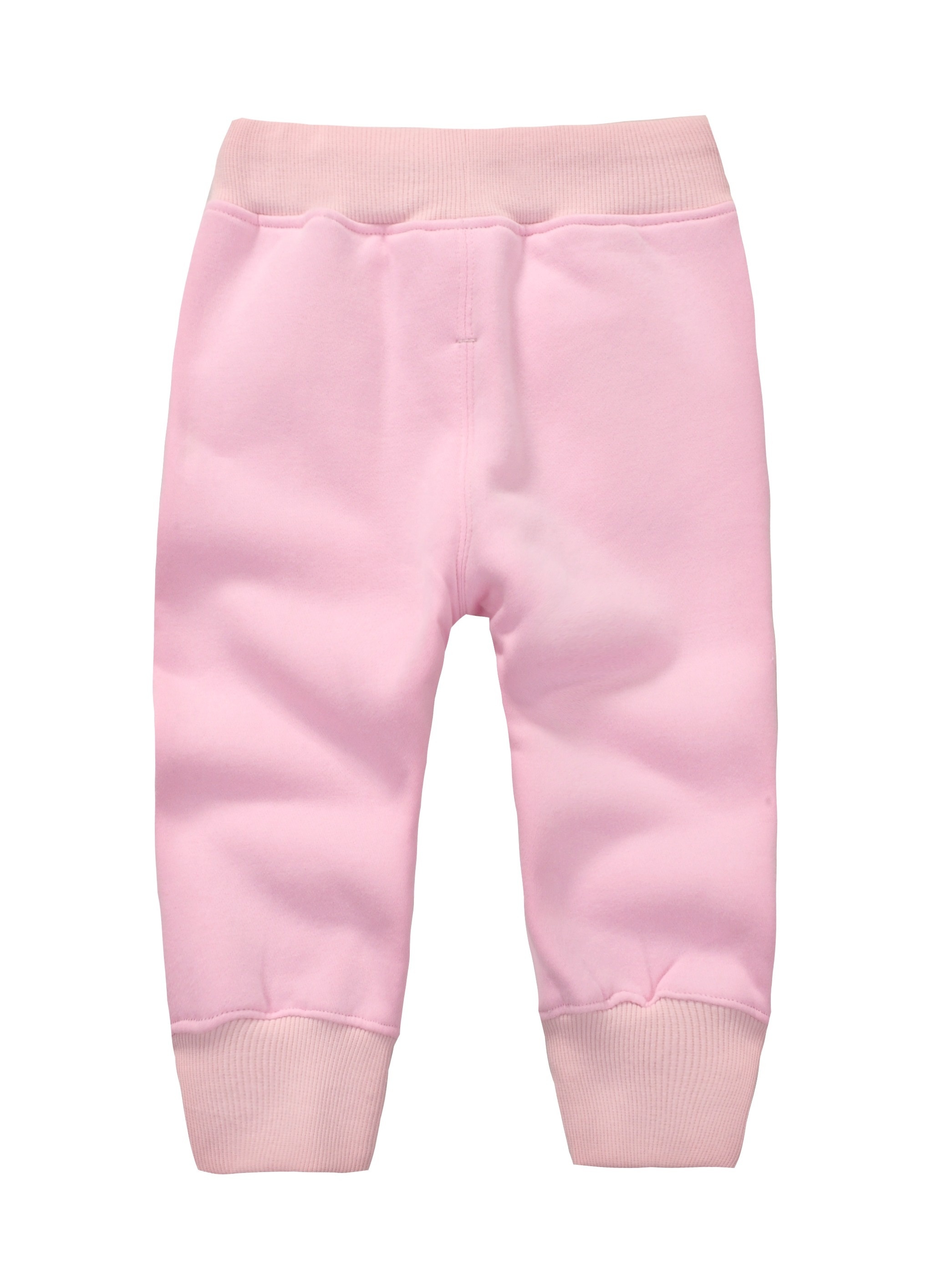 12M~5Y Pantalones para niños, niñas y bebés de invierno con forro polar  grueso y cálido de color sólido para tu pequeño