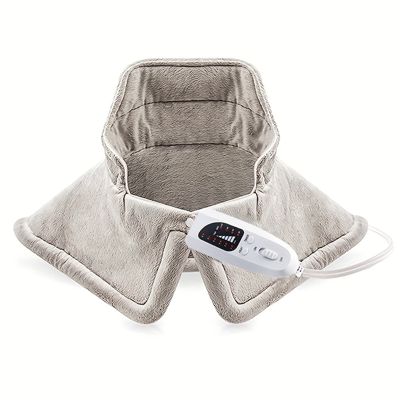 Écharpe chauffante coussin chauffant pour le cou électrique rechargeable  enveloppement chauffant pour le cou thérapie par la chaleur gris pour la  douleur 