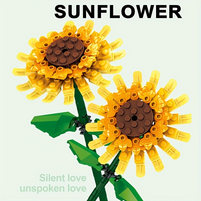 Sunflower Building Blocks Toys For Girls Women Friends, Birthday ...