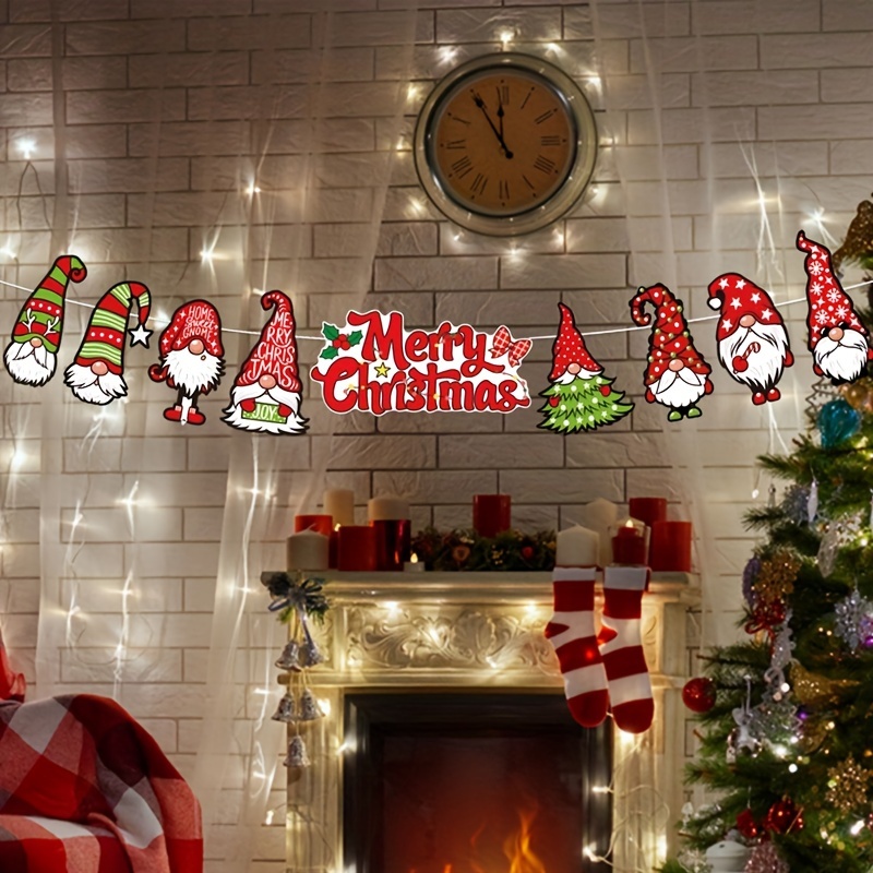Banderole de Joyeux Noël pour Décoration de Maison, Triangle, Nouvel An,  2024 - AliExpress