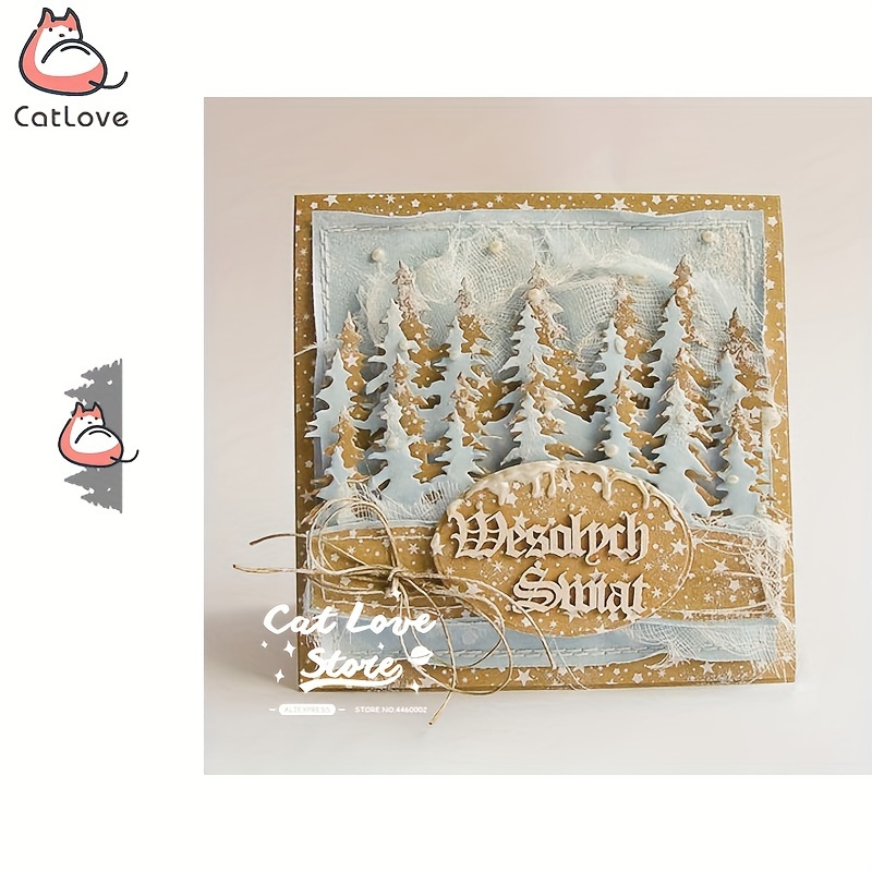 Evergreen Tree Metal Cutting Dies For Card Making Diy - Temu