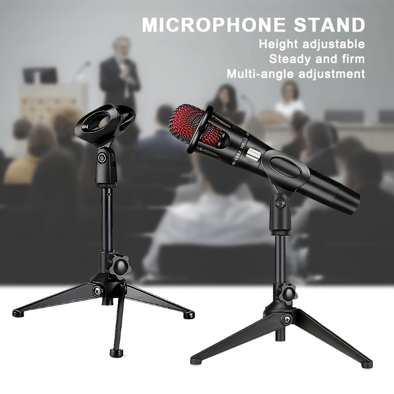 Support Microphone de Bureau Micro avec Pince Fixation Reglable