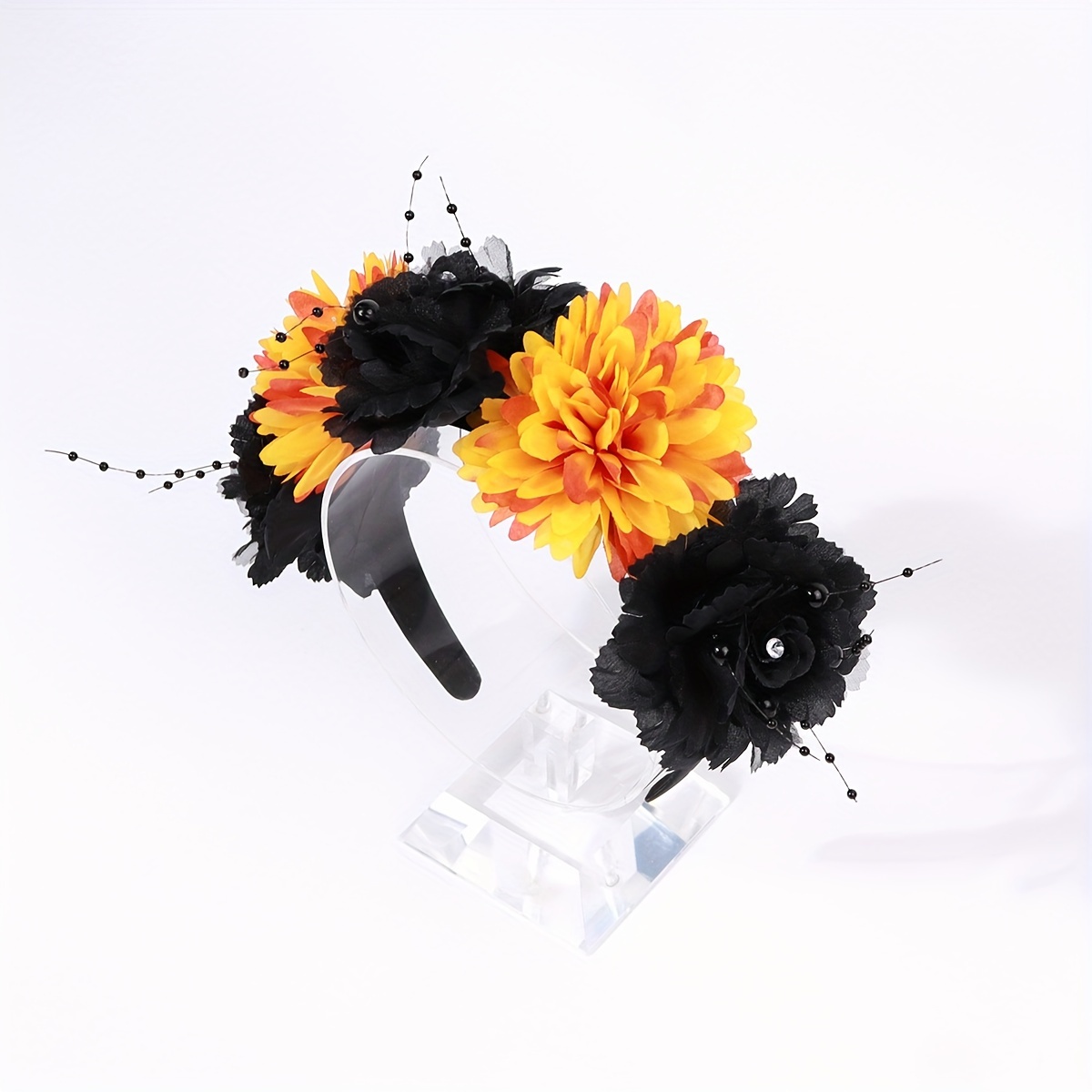 Cerchietto Capelli Fiori Halloween Copricapo Fascia Fiori - Temu Italy