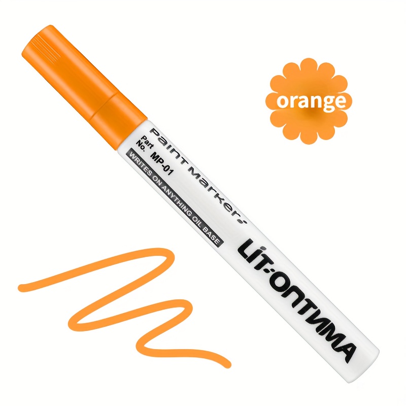  Tire Paint Pen for Car Tire Letters - Tire Marker Orange Paint  Pens for Car Tire Lettering - Permanent Orange Letter for Tire, Non-Fading  Tire Pen, Waterproof Tire Paint Pen, Car