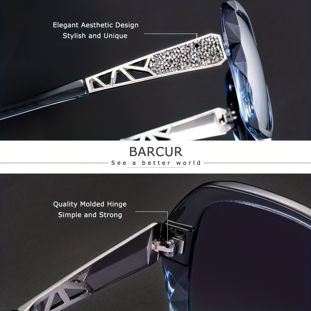 Gafas Sol Barcur Polarizadas Mujeres Diseño Elegante Brillo - Temu Mexico