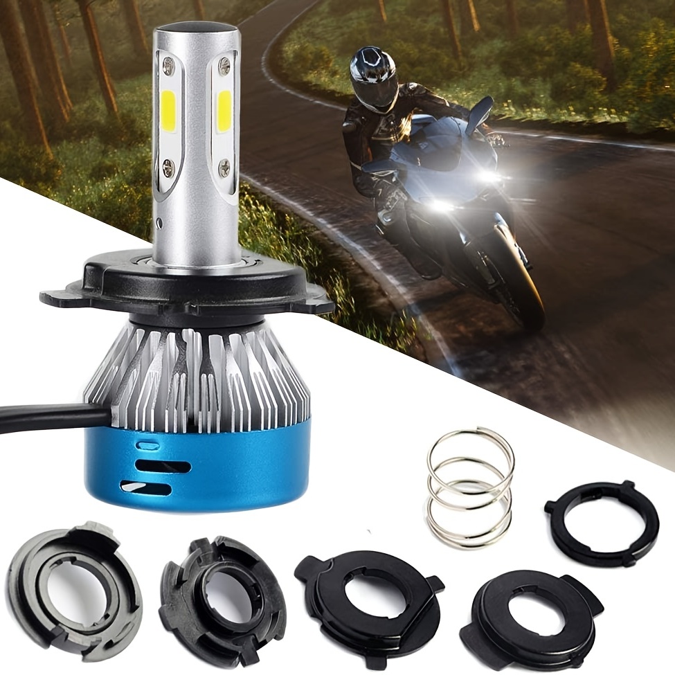 YSY 1Pcs 10000Lm H4 LED Moto HB2 9003 HS1 LED Motorcycle Headlight Bulbs  CSP Lens White Yellow Hi Lo Lamp Scooter Accessories Fog Lights 12V (H4