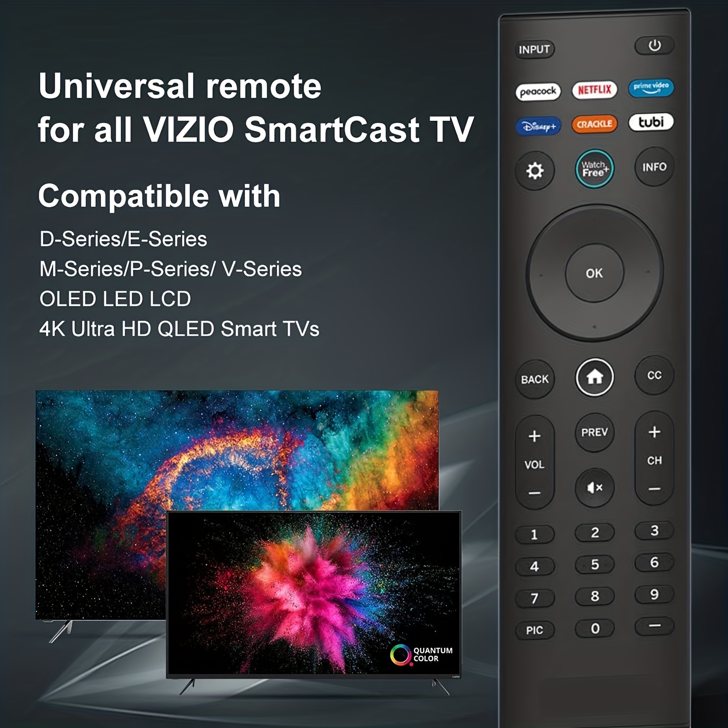 vizio led tv remote