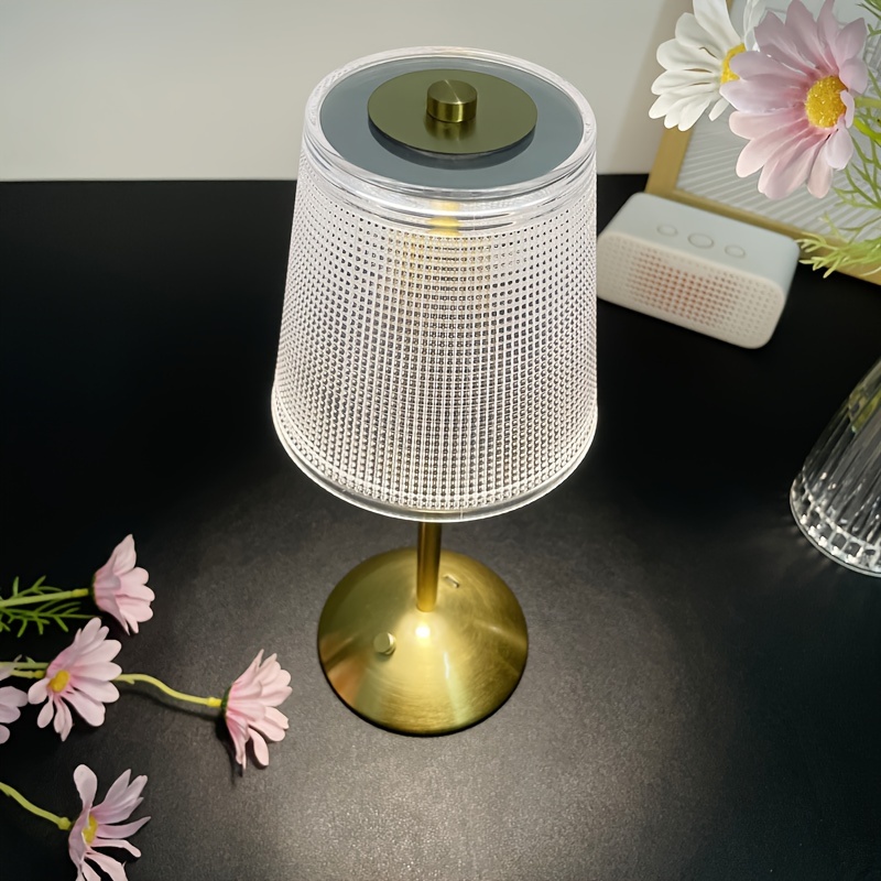 Crystal Decorative Table Lamp Led Table Lamp Stepless - Temu