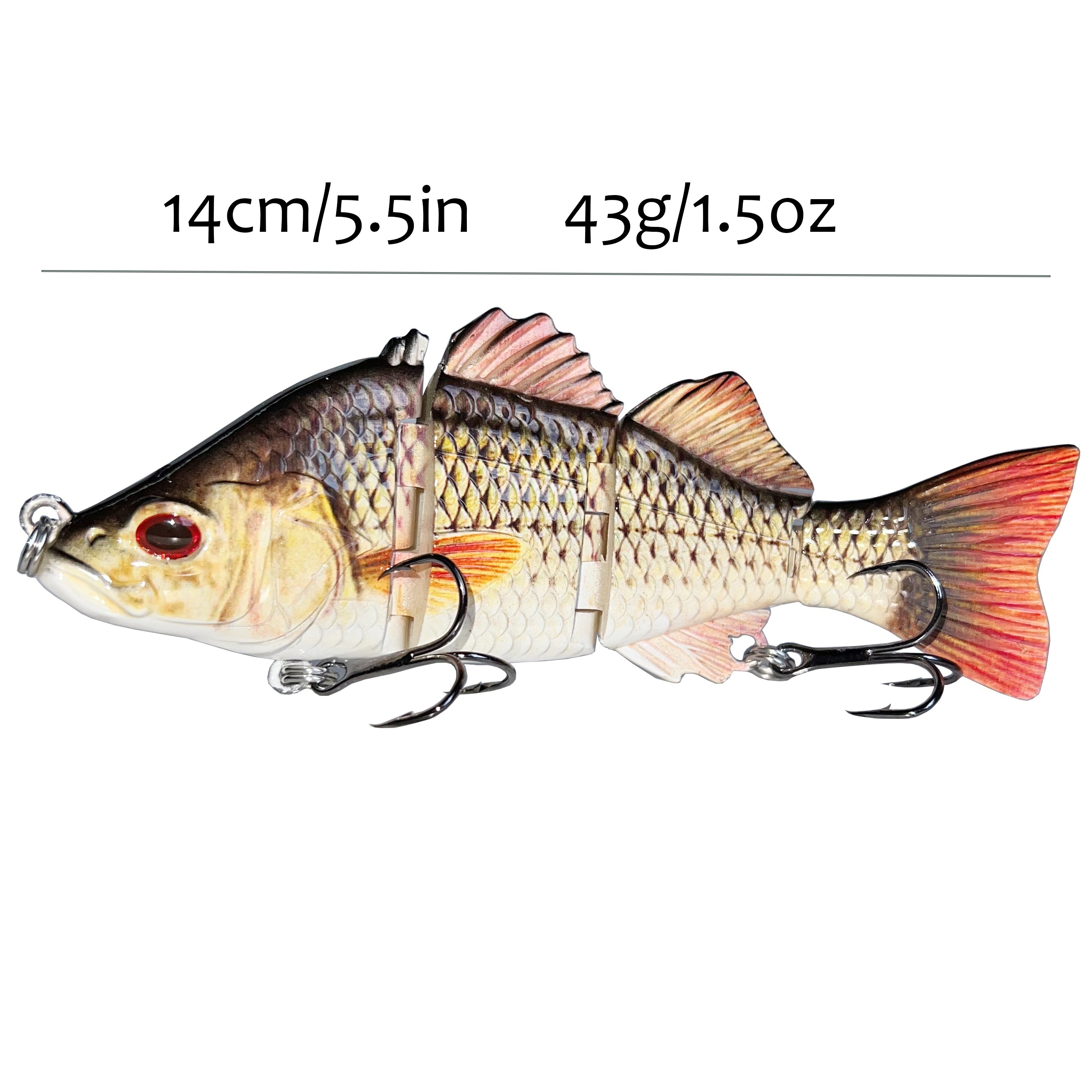 18cm 2 sections Life Like Fishing Lure Multi Jointed - Temu