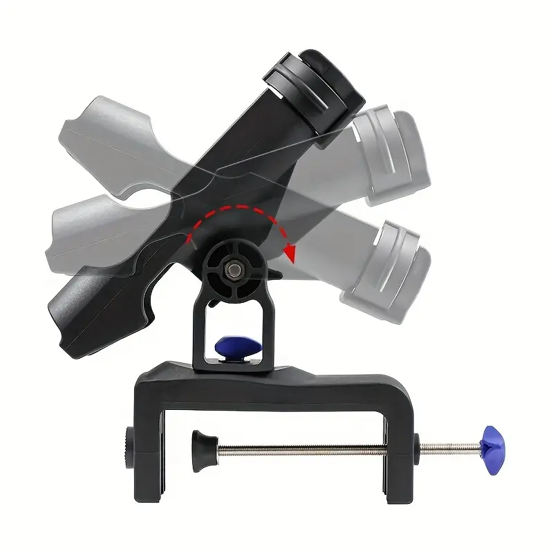 Boat Fishing Rod Holder with Large Opening Clamp 360 Degree
