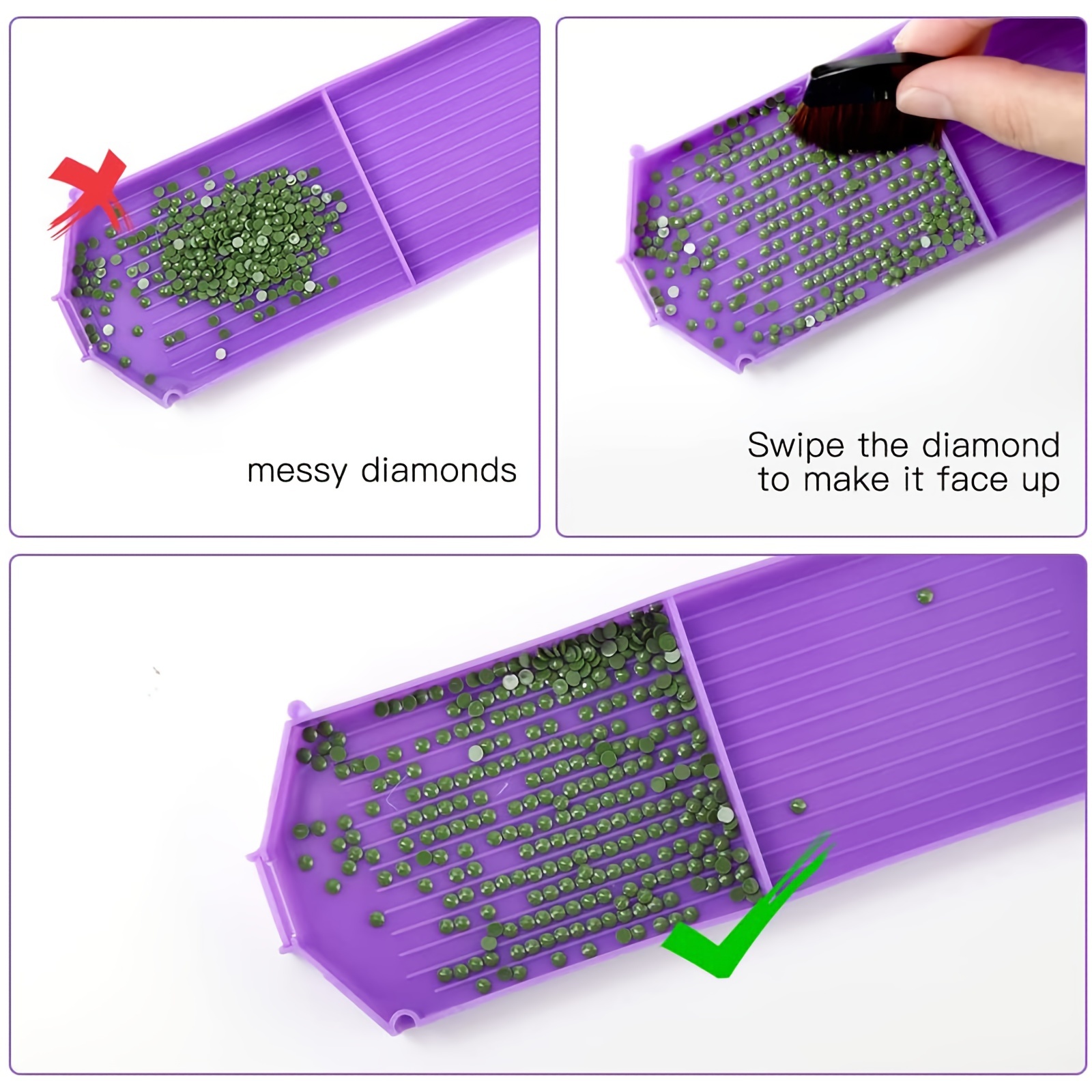  Diamond Art Painting Pen with Light Diamond Dots Painting Tools  Lighting Diamond Art Painting Tools Storage Bag Nail Art for Taro Purple  Matcha Green(Taro Purple)