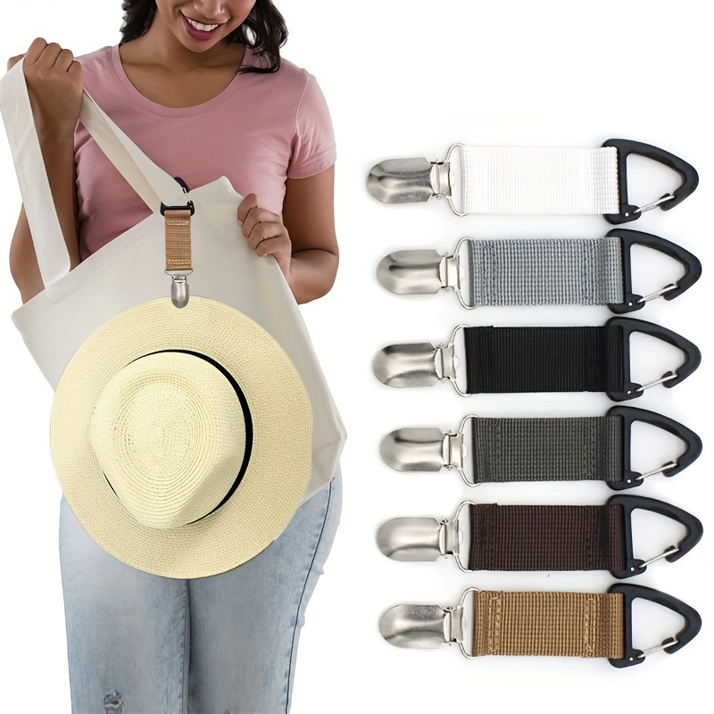4pcs Set Bag Hanging Hat Clip For Travel Handbag Backpack Luggage