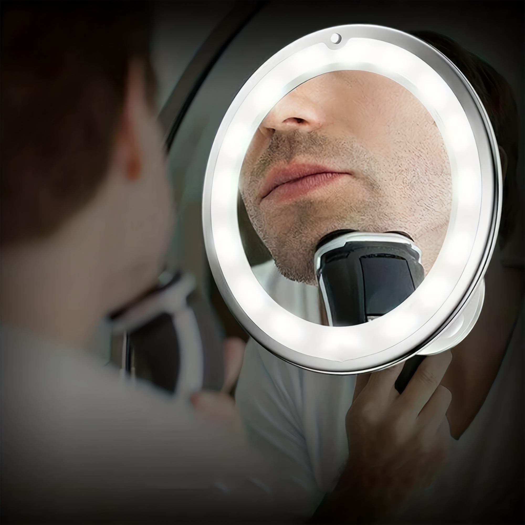Espejo de tocador LED con aumento de maquillaje con ventosas, espejos de  maquillaje, lupa iluminada, lupa iluminada, espejo de cosméticos, tocador  de