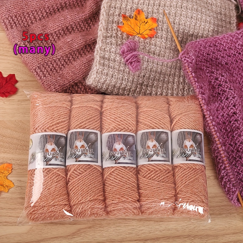50g/Ball Handmade DIY Hand Knitting Wool Yarn Soft Long Velvet Wool for  Doll Thickness Line Crochet Yarn for Knitting (Color : 34)