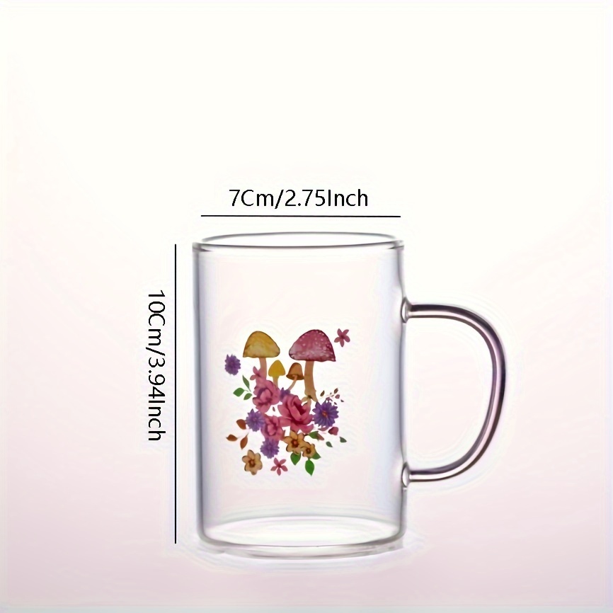 Drinking Glass 300ml Cute Drinking Glasses Flower