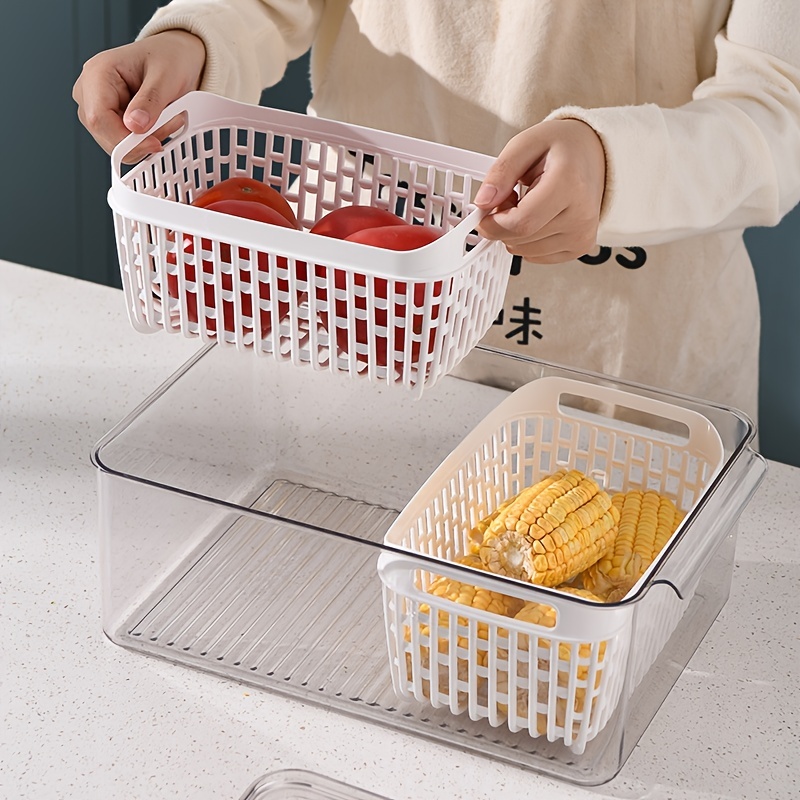 Frosted Transparent Storage Box Refrigerator Organizer Bins - Temu