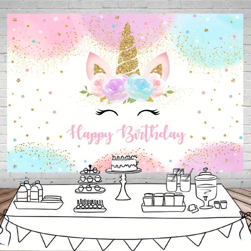 Happy Birthday Banner Rainbow Banner Girl Rainbow First Birthday Decor -  Design My Party Studio