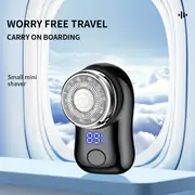 mini electric shaver with dual ring blade digital display smart razor for efficient hair shaving type c high speed charging razor with detachable blade sports & outdoors temu details 4