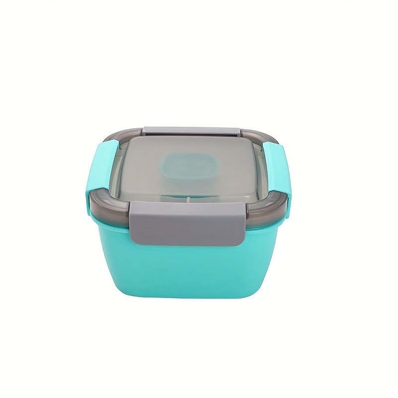 Salad Lunch Container,, Salad Bowls With 3 Compartments Tray, Leak-proof  Lunch Box With Fork, Bpa-free Snack Container With Sauce Container For  Dressings, Home Kitchen Supplies - Temu