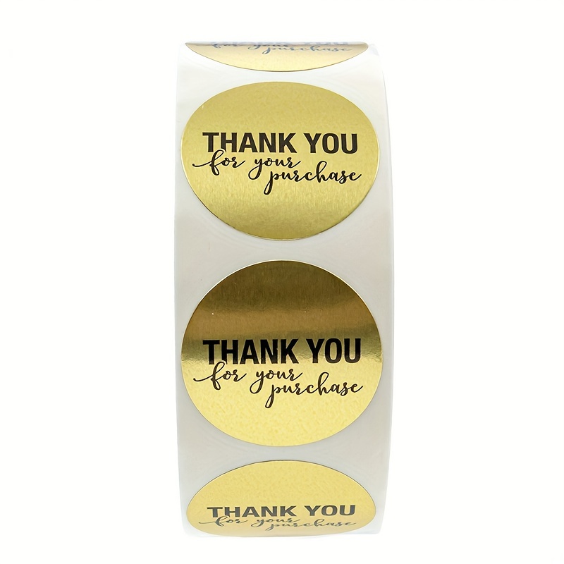 thank You For Your Purchase Stickers Gold Seal Labels - Temu United Arab  Emirates