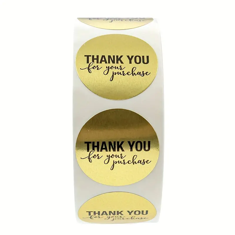 thank You For Your Purchase Stickers Gold Seal Labels - Temu United Arab  Emirates