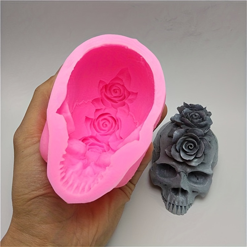 3D Skull Silicone Mold, Soap Mold,candle Mold,candle Plaster Silicone  Mold,cake Topper,polymer Clay,cake Mold,chocolate Mold,resin Mold 