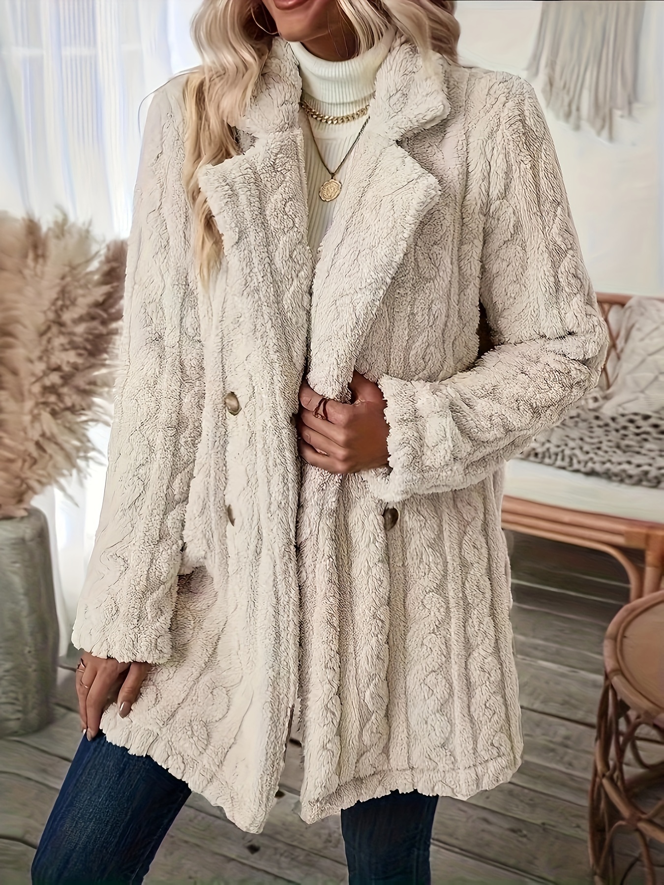 New look teddy on sale bear coat cream