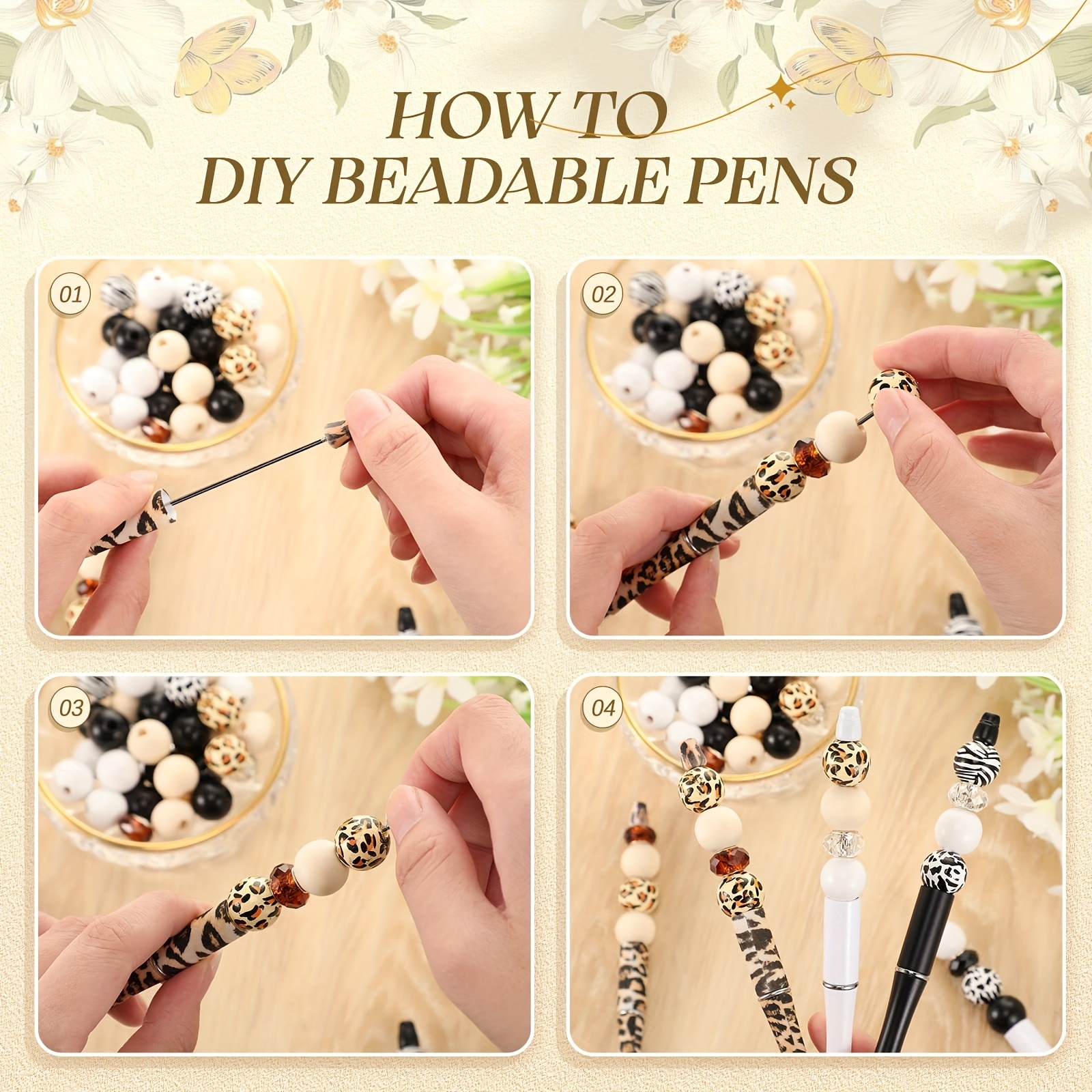 creativity personalized bead pen handcraft decorative